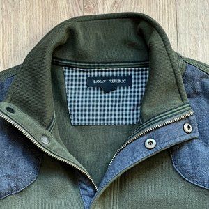 Banana Republic olive green sweater jacket